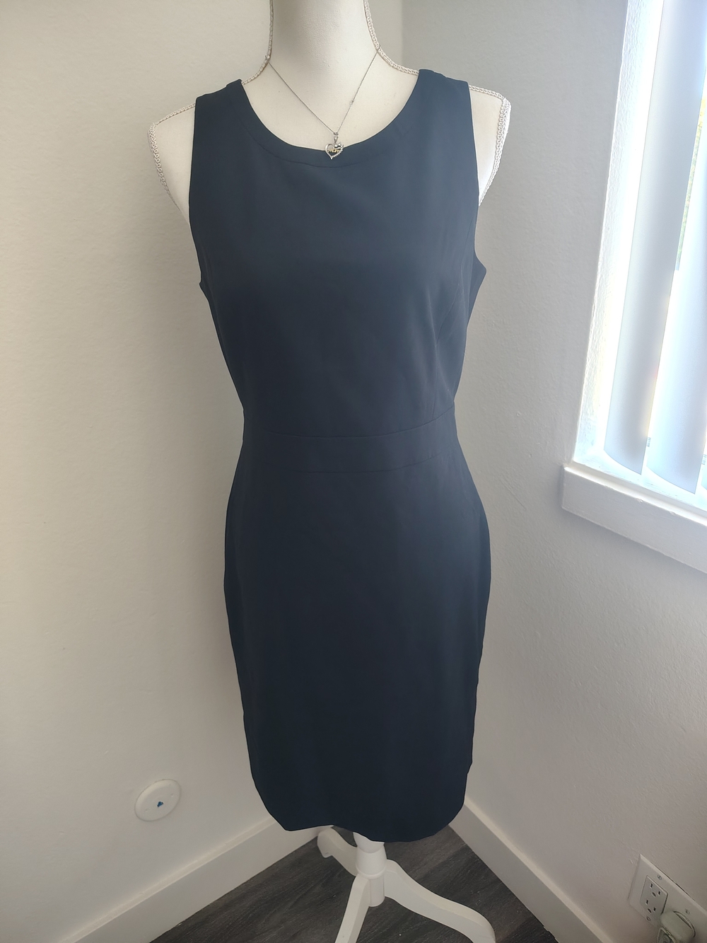 J. Crew Black Sleeveless Sheath Midi Dress Size 4